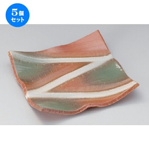 5個セット☆ 角皿 ☆灰釉ヒワ掛角皿 [ 29 x 29 x 4.5cm 1873g ] | 人気 おすすめ 食器 洋食器 業務用 飲食店 カフェ うつわ 器 おしゃれ かわいい ギフト プレゼント 誕生日 食器セット
