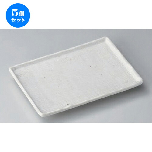 5個セット 焼物皿 /白釉格子21cm焼物皿 [ 21 x 14.5 x 2.7cm 484g ] | 焼き物皿 ステーキ皿 サンマ 焼き魚 食器 業務用 飲食店 カフェ うつわ 器 おしゃれ かわいい お洒落 ギフト プレゼント 引き出物 内祝い 結婚祝い 誕生日 贈り物 贈答品 おすすめ 人気 食器セット