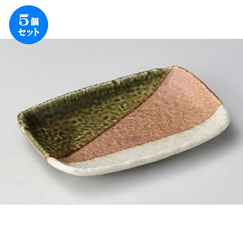 5個セット☆ のり皿 ☆三色塗り分け6寸長角皿 [ 18 x 12 x 2cm 300g ] | のり皿 串焼 焼鳥 くし焼 やきとり 和食 和食器 おすすめ 人気 食器 業務用 飲食店 カフェ うつわ 器 おしゃれ かわいい お洒落 可愛い ギフト プレゼント 引き出物 内祝い 食器セット