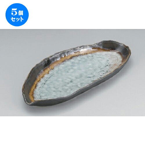 5個セット☆ 変形皿 ☆あかね木の葉長皿 [ 37 x 16.5 x 3cm 675g ] | 変形皿 お皿 和皿 人気 おすすめ 食器 業務用 飲食店 カフェ うつわ 器 おしゃれ ギフト プレゼント 引き出物 内祝い 結婚祝い 誕生日 贈り物 贈答品 食器セット｜せともの本舗