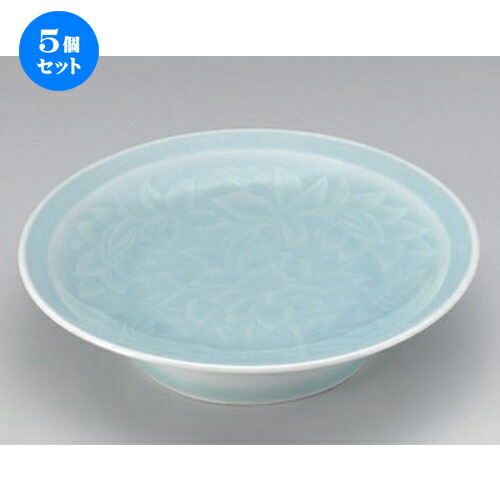 5個セット☆ フルーツ皿 ☆青白滋唐草高浜5.0皿 [ 16.3 x 4cm 335g ] | 中皿 デザート皿 取り皿 人気 食器 業務用 飲食店 カフェ ホテル SNS 内祝い ギフト パーティ 引き出物 SNS 食器セット
