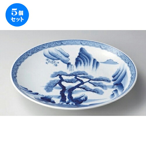 5個セット☆ 有田焼大皿 ☆山水13号皿 [ 39.5 x 5.5cm 2600g ] | 大きい お皿 大皿 盛り皿 盛皿 人気 おすすめ パスタ皿 パーティー 食器 業務用 飲食店 カフェ うつわ 器 ギフト プレゼント誕生日 贈り物 贈答品 おしゃれ かわいい 食器セット