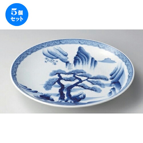 5個セット☆ 有田焼大皿 ☆山水12号皿 [ 36.8 x 5.5cm 2200g ] | 大きい お皿 大皿 盛り皿 盛皿 人気 おすすめ パスタ皿 パーティー 食器 業務用 飲食店 カフェ うつわ 器 ギフト プレゼント誕生日 贈り物 贈答品 おしゃれ かわいい 食器セット 99,825円
