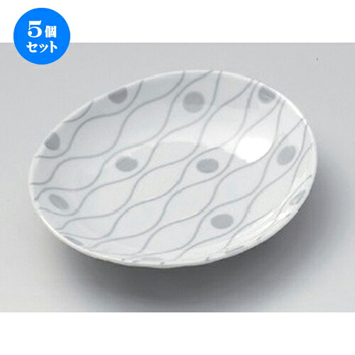 5個セット☆ 小皿 ☆タテワク楕円小皿 (G) [ 12 x 11 x 2.5cm 95g ] | 人気 おすすめ 食器 洋食器 業務用 飲食店 カフェ うつわ 器 おしゃれ かわいい ギフト プレゼント 誕生日 食器セット