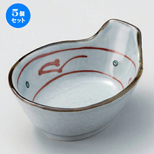 5個セット☆ 呑水 ☆赤絵呑水 [ 13 x 10 x 5.8cm 220g ] | 和食器 呑水 とんすい 玉割 料亭 ホテル 食器 業務用 飲食店 カフェ うつわ 器 おしゃれ かわいい ギフト プレゼント 内祝い 誕生日 贈り物 贈答品 おすすめ 食器セット｜せともの本舗