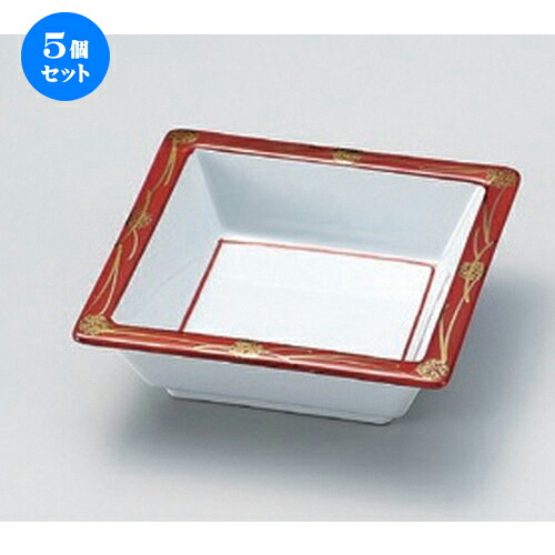 5個セット☆ 松花堂 ☆赤武蔵野角鉢 [ 11.5 x 11.5 x 3.6cm 218g ] | 小鉢 小 小さい 鉢 ボウル 万能 人気 おすすめ 食器 業務用 飲食店 カフェ うつわ 器 おしゃれ かわいい ギフト プレゼント内祝い 結婚祝い 誕生日 贈り物 贈答品 食器セット