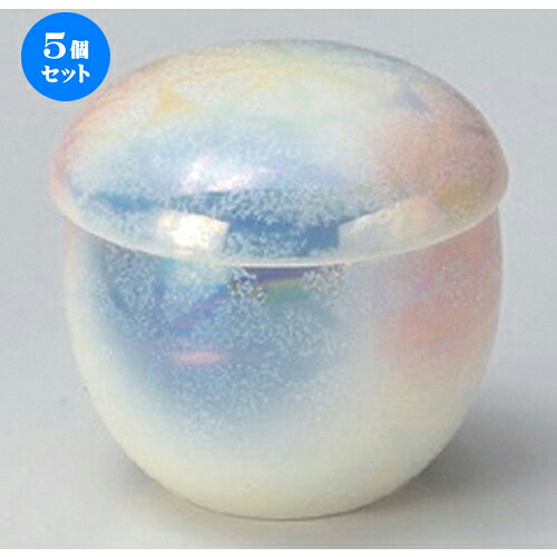 5個セット むし碗 /ラスター銀彩二色吹むし碗 (小) [ 7.2 x 7.2cm (120cc) 178g ] | 茶碗蒸し ちゃわんむし 蒸し器 寿司屋 碗 むし碗 食器 業務用 飲食店 おしゃれ かわいい ギフト プレゼント 引き出物 誕生日 贈り物 贈答品 食器セット｜せともの本舗