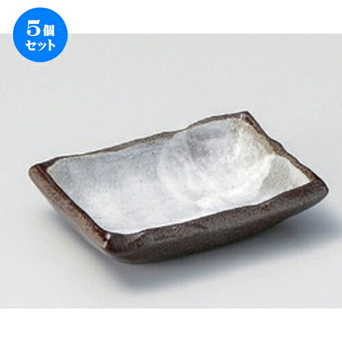 5個セット☆ 小皿 ☆備前風志野長角小皿 [ 9 x 6.7cm 100g ] | 人気 おすすめ 食器 洋食器 業務用 飲食店 カフェ うつわ 器 おしゃれ かわいい ギフト プレゼント 誕生日 食器セット