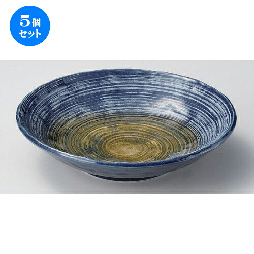 5個セット☆ 麺皿 ☆青風手捻り8寸盛皿 [ 24 x 5.5cm 760g ] | パスタ パスタ皿 カレー皿 パスタボウル 食器 業務用 飲食店 カフェ うつわ 器 おしゃれ かわいい お洒落 可愛い ギフト プレゼント 引き出物 内祝い 結婚祝い 誕生日 贈り物 贈答品 食器セット｜せともの本舗 8,129円