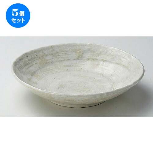 5個セット☆ 麺皿 ☆立春刷毛目手ヒネリ8寸盛皿 [ 24 x 5.7cm 682g ] | パスタ パスタ皿 カレー皿 パスタボウル 食器 業務用 飲食店 カフェ うつわ 器 おしゃれ かわいい お洒落 可愛い ギフト プレゼント 引き出物 内祝い 結婚祝い 誕生日 贈り物 贈答品 食器セット