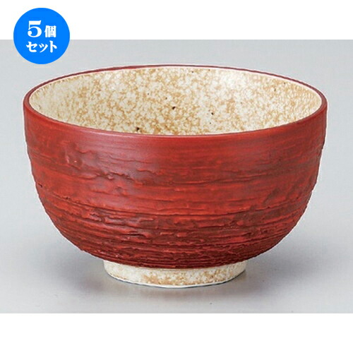 5個セット☆ 多用丼 ☆朱巻志野4.1ロクロ目丼 [ 12.6 x 7cm 287g ] | お好み丼 丼ぶり カフェ丼 鉢 ラーメン そば うどん ボウル 食器 業務用 飲食店 カフェ うつわ 器 おしゃれ かわいい ギフト プレゼント 誕生日 贈り物 贈答品 食器セット