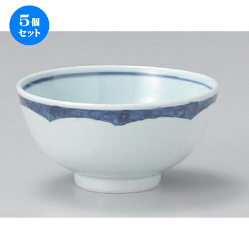 5個セット☆ 中平 ☆染付花紋飯碗 [ 11.2 x 5.7cm 170g ] | ちゃわん お茶碗 飯碗 ご飯茶碗 白米 人気 おすすめ 食器 業務用 飲食店 カフェ うつわ 器 おしゃれ かわいい ギフト プレゼント 引き出物 誕生日 贈り物 贈答品 食器セット