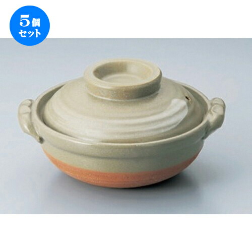 5個セット☆ 会席鍋 ☆京風白刷毛目5号鍋 [ 17.5 x φ15.5 x 8.3cm 600g ] | 人気 おすすめ 食器 洋食器 業務用 飲食店 カフェ うつわ 器 おしゃれ かわいい ギフト プレゼント 誕生日 食器セット