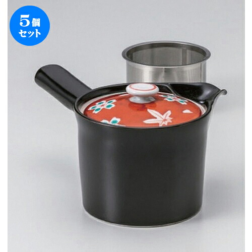 5個セット 有田焼急須 /赤濃春秋黒SS急須370cc 363g ] | ポット 急須 きゅうす 土瓶 お茶 一服 まったり 人気 おすすめ 食器 業務用 飲食店 カフェ うつわ 器 おしゃれ かわいい ギフト プレゼント 引き出物 誕生日 贈り物 贈答品 食器セット｜せともの本舗