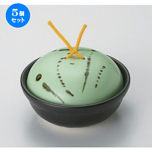 5個セット☆ 会席鍋 ☆ヒワ釉黒飛ばし会席鍋 (大) [ 15.8 x 8.6cm 640g ] | 人気 おすすめ 食器 洋食器 業務用 飲食店 カフェ うつわ 器 おしゃれ かわいい ギフト プレゼント 誕生日 食器セット｜せともの本舗