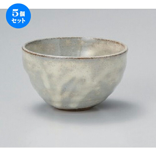 5個セット☆ 煎茶 ☆白流粉引丸煎茶 [ 10 x 5.8cm (220cc) 173g ] | 湯呑 湯のみ せん茶 千茶 一服 人気 おすすめ 食器 業務用 飲食店 カフェ うつわ 器 おしゃれ かわいい ギフト プレゼント 引き出物 誕生日 贈り物 贈答品 食器セット