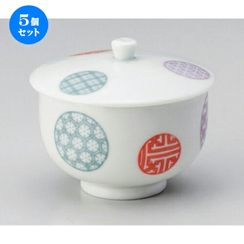 5個セット☆ 蓋付煎茶 ☆源氏丸紋蓋付千茶 [ 8 x 7cm (160cc) 210g ] | 湯呑 湯のみ せん茶 千茶 一服 人気 おすすめ 食器 業務用 飲食店 カフェ うつわ 器 おしゃれ かわいい ギフト プレゼント 引き出物 誕生日 贈り物 贈答品 食器セット