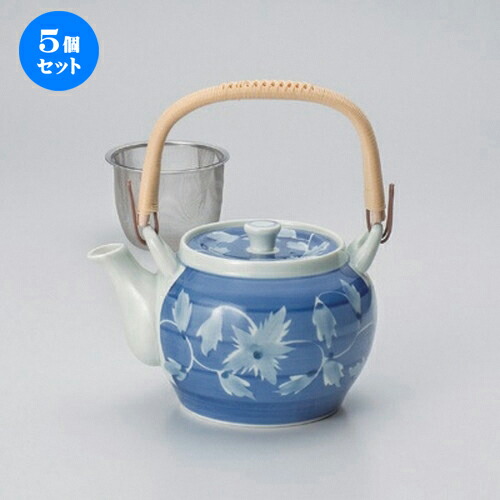 急須 手数料安い 大きい お茶 土瓶 急須 ポット 870g 1900cc 呉須巻蔦u付10号土瓶 有田焼土瓶 5個セット 一服 贈答品 贈り物 誕生日 引き出物 プレゼント ギフト かわいい おしゃれ 器 うつわ カフェ 飲食店 業務用 食器 おすすめ 人気 まったり