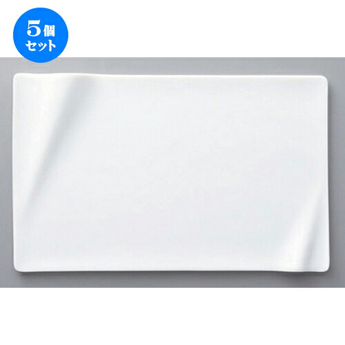 5個セット☆ ボーダーレススタイル ☆ネプチューンWT24cm長角プレート [ 24 x 14.9 x 2cm 405g ] | 四角 スクエア スクエアー 角皿 パスタ 人気 おすすめ 食器 洋食器 業務用 飲食店 カフェ うつわ 器 おしゃれ かわいい ギフト プレゼント 引き出物 贈り物 食器セット