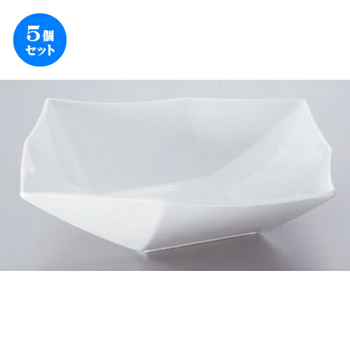 5個セット☆ ボーダーレススタイル ☆フリースタイル白オリメ (大) [ 24.2 x 24.2 x 6.6cm 966g ]| 中皿 サラダ パスタ 取り皿 プレート 人気 おすすめ 食器 洋食器 業務用 飲食店 カフェ うつわ 器 おしゃれ かわいい ギフト プレゼント 引き出物 誕生日 贈り物 食器セット