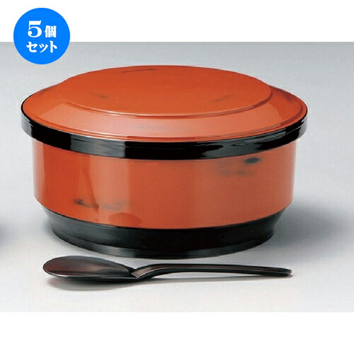 5個セット いずみ飯器根来 3人用平付 [ 22.3 x 12.5cm･内寸19.7 x 9.9cm 455g ] | 飯器 お茶碗 おすすめ 人気 食器 業務用 飲食店 カフェ うつわ 器 おしゃれ かわいい お洒落 ギフト プレゼント 引き出物 内祝い 結婚祝い 誕生日 贈り物 贈答品