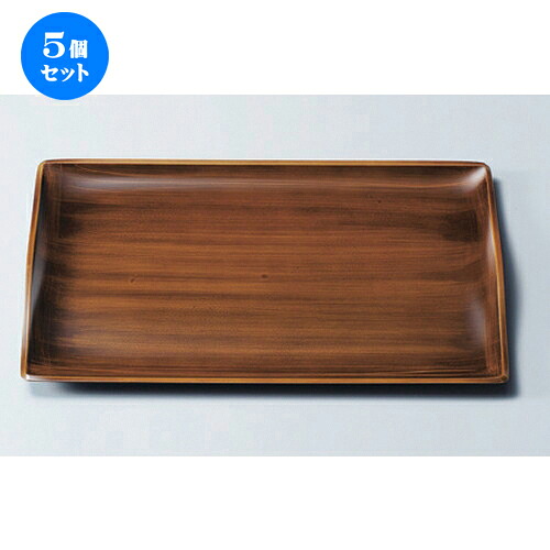 5個セット ［Ａ］ スカイトレー 栃刷毛目尺3寸 [ 39.8 x 27.3 x 2.1cm 450g ] | お盆 トレー トレイ おぼん 食器 業務用 配膳 プレゼント ギフト 結婚祝い 引き出物 内祝い 開店祝い 退職祝い せともの 瀬戸物 贈答品 贈り物 人気 通販