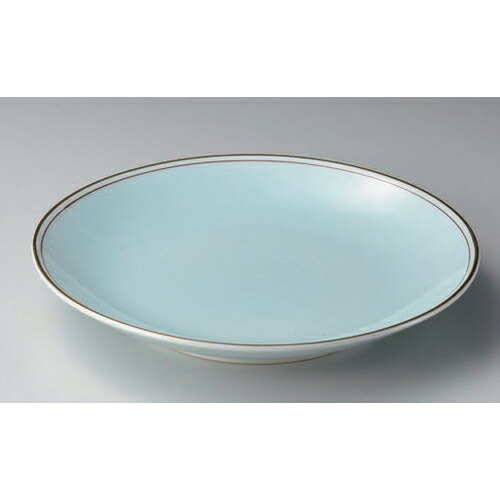 最安値挑戦 贈り物 プレゼント誕生日 ギフト 器 うつわ カフェ 飲食店 業務用 食器 パーティー パスタ皿 おすすめ 人気 盛皿 盛り皿 大皿 お皿 大きい 1700g 5cm X 33 5 渕金朱青白磁11号皿 有田焼大皿 10個セット 贈答品 かわいい おしゃれ