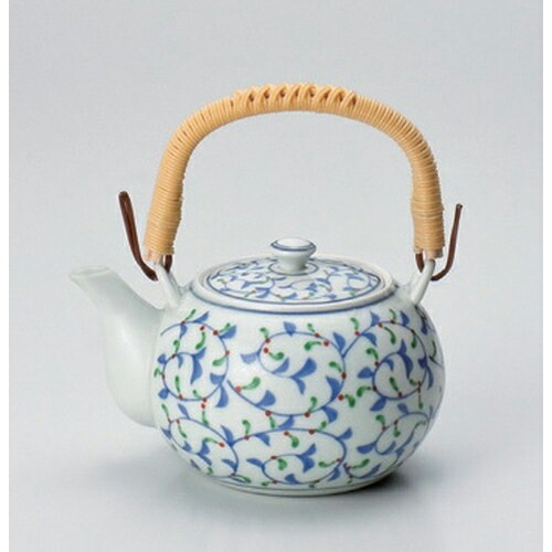 有田烧陶制茶壶☆都唐草m4号陶制茶壶[500cc 380g]