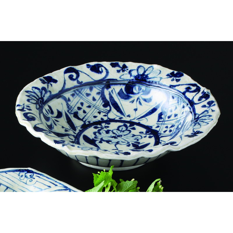 大鉢 安南間取9.0大鉢 [品：大鉢x1/R30.4x9.4cm 箱：32.5x32.5x11cm] 1900ｇ 貼箱 美濃焼 【食器 引出物 内祝い おしゃれ】