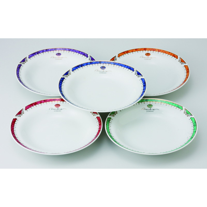 マーブルカレー＆スープ5P [品：皿&times;5／φ22&times;3.8cm 箱：25&times;23.8&times;9cm] | ギフト プレゼント 贈り物 贈答品 結婚祝い 引き出物 内祝い 誕生日｜せともの本舗