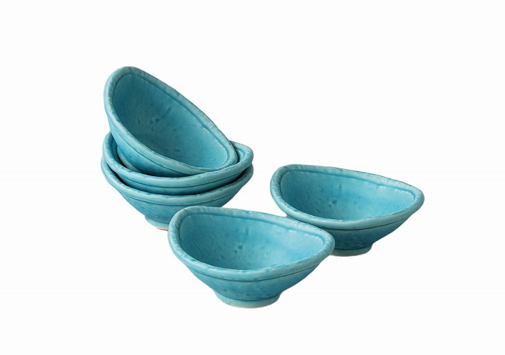 マットブルー玉渕小鉢 5ヶ組 [品