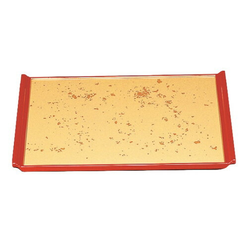 お盆 宴盆色紙金箔渕朱尺4寸 [42.8 x 31 x 2.3cm] ABS樹脂 (7-24-2) | お盆 トレー トレイ おぼん 食器 業務用 配膳 プレゼント ギフト 結婚祝い 引き出物 内祝い 開店祝い 退職祝い せともの 瀬戸物 贈答品 贈り物 人気 通販