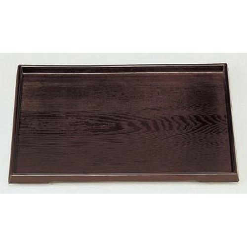 お盆 ﾀﾞｲﾔ木目盆溜尺6寸 [48 x 33 x 2.3cm] ABS樹脂 (7-43-4) | お盆 トレー トレイ おぼん 食器 業務用 配膳 プレゼント ギフト 結婚祝い 引き出物 内祝い 開店祝い 退職祝い せともの 瀬戸物 贈答品 贈り物 人気 通販