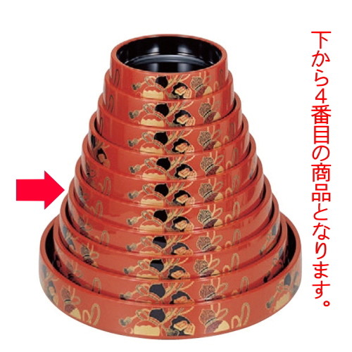 寿司 D.X富士型桶朱にひょうたん尺3寸 [40.0φ x 6.3cm] ABS樹脂 (7-460-2) | すし 寿司 sushi 寿司桶 出前 パーティ おすすめ 人気 食器 業務用 飲食店 カフェ うつわ 器 おしゃれ かわいい お洒落 ギフト プレゼント 引き出物 内祝い 結婚祝い 誕生日 贈り物 贈答品