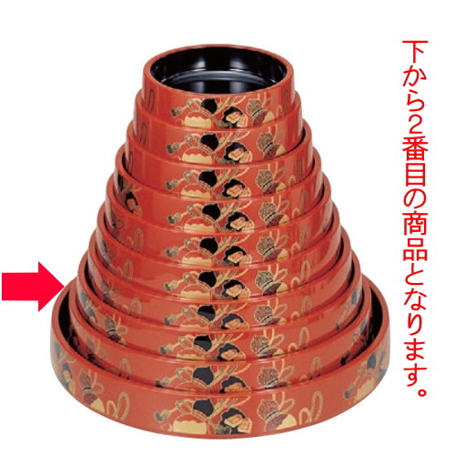 寿司 D.X富士型桶朱にひょうたん尺5寸 [46.5φ x 7.0cm] ABS樹脂 (7-460-2) | すし 寿司 sushi 寿司桶 出前 パーティ おすすめ 人気 食器 業務用 飲食店 カフェ うつわ 器 おしゃれ かわいい お洒落 ギフト プレゼント 引き出物 内祝い 結婚祝い 誕生日 贈り物 贈答品｜せともの本舗