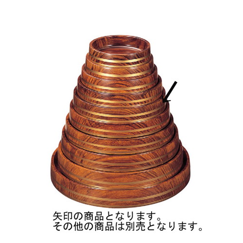 寿司 D.X富士型桶 紫檀帯金 底黒塗 尺1寸 [34φ x 6cm] ABS樹脂 (7-460-12) | すし 寿司 sushi 寿司桶 出前 パーティ おすすめ 人気 食器 業務用 飲食店 カフェ うつわ 器 おしゃれ かわいい お洒落 ギフト プレゼント 引き出物 内祝い 結婚祝い 誕生日 贈り物 贈答品