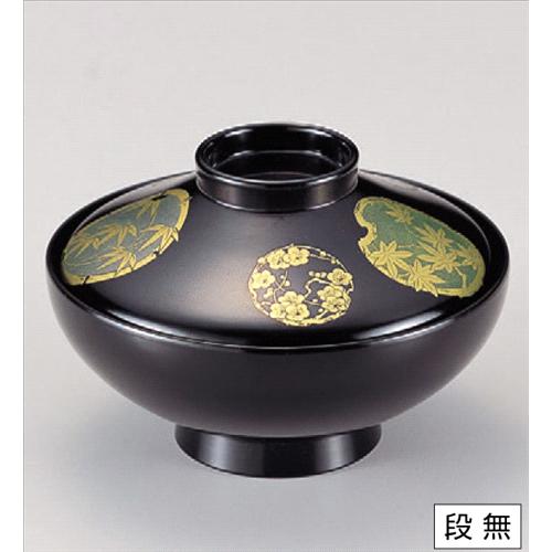 お椀 4寸平富士椀黒花丸 洗浄機可 [12φ x 8.1cm] 熱硬化特殊樹脂 食洗機可 (7-221-9) | 小吹椀 汁椀 お椀 煮物碗 吸物椀 プレゼント ギフト 結婚祝い 引き出物 内祝い 開店祝い 退職祝い せともの 瀬戸物 贈答品 贈り物 人気 通販 おしゃれ かわいい 業務用 飲食店