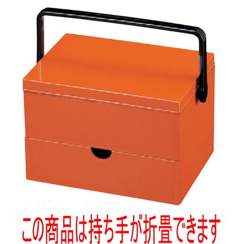 ひと休み弁当 源氏合切袋弁当朱(ｵﾌﾟｼｮﾝ別) [19.2 x 12.7 x 17.6糎] ABS脂 (7-407-17) 【食べ物屋 はたご屋 和食器 飲食店 お役目用】