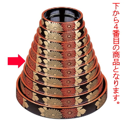寿司 D.X富士型桶茶ﾊﾟｰﾙ大菊尺3寸 [40.0φ x 6.3cm] ABS樹脂 (7-459-7