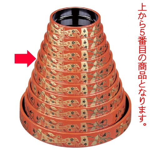 寿司 D.X富士型桶朱に結び尺1寸 [34.0φ x 6.0cm] ABS樹脂 (7-459-10) | すし 寿司 sushi 寿司桶 出前 パーティ おすすめ 人気 食器 業務用 飲食店 カフェ うつわ 器 おしゃれ かわいい お洒落 ギフト プレゼント 引き出物 内祝い 結婚祝い 誕生日 贈り物 贈答品