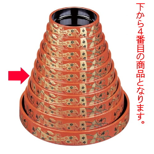 寿司 D.X富士型桶朱に結び尺3寸 [40.0φ x 6.3cm] ABS樹脂 (7-459-10) | すし 寿司 sushi 寿司桶 出前 パーティ おすすめ 人気 食器 業務用 飲食店 カフェ うつわ 器 おしゃれ かわいい お洒落 ギフト プレゼント 引き出物 内祝い 結婚祝い 誕生日 贈り物 贈答品 6,890円