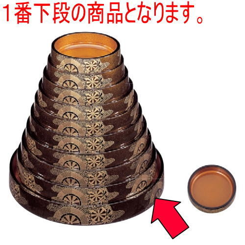 寿司 D.X富士型桶梨地御所車内金梨地天黒尺7寸 [52.3φ x 7.6cm] ABS樹脂 (7-460-9) | すし 寿司 sushi 寿司桶 出前 パーティ おすすめ 人気 食器 業務用 飲食店 カフェ うつわ 器 おしゃれ かわいい お洒落 ギフト プレゼント 結婚祝い 誕生日 贈り物 贈答品｜せともの本舗
