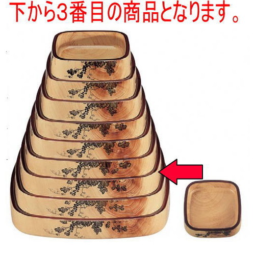 寿司 角D.X桶花梨ﾌﾞドｳ尺3寸 [38.9 x 38.9 x 6.4cm] ABS樹脂 (7-461-6) | すし 寿司 sushi 寿司桶 出前 パーティ おすすめ 人気 食器 業務用 飲食店 カフェ うつわ 器 おしゃれ かわいい お洒落 ギフト プレゼント 引き出物 内祝い 結婚祝い 誕生日 贈り物 贈答品
