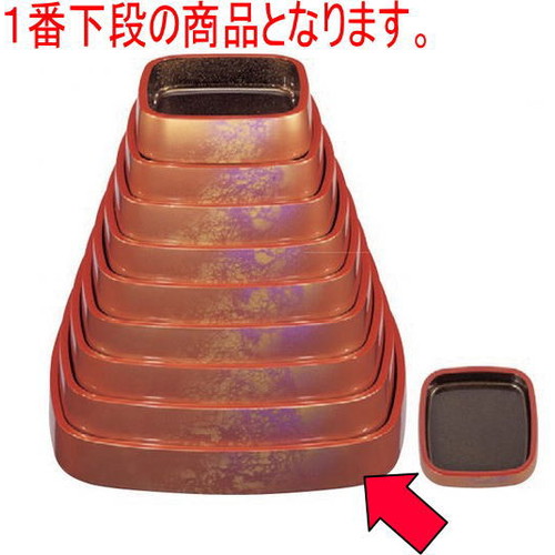 寿司 角D.X桶金王八雲内梨地尺5寸 [45.0 x 45.0 x 6.6cm] ABS樹脂 (7-461-7) | すし 寿司 sushi 寿司桶 出前 パーティ おすすめ 人気 食器 業務用 飲食店 カフェ うつわ 器 おしゃれ かわいい お洒落 ギフト プレゼント 引き出物 内祝い 結婚祝い 誕生日 贈り物 贈答品｜せともの本舗
