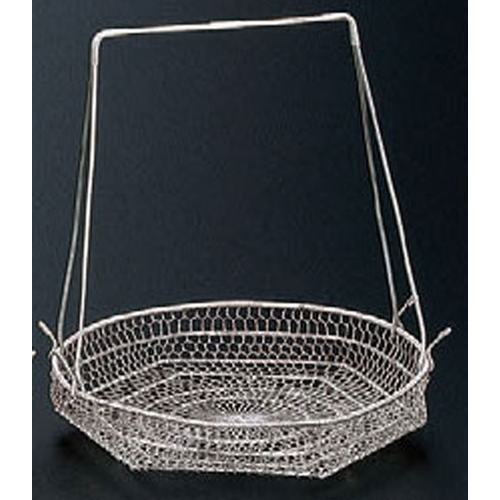 盛器 (大)丸型ｼﾙﾊﾞｰ手提籠 [17.7φ x 20cm] (7-693-3) | 変形皿 お皿 和皿 人気 おすすめ 食器 業務用 飲食店 カフェ うつわ 器 おしゃれ ギフト プレゼント 引き出物 内祝い 結婚祝い 誕生日 贈り物 贈答品