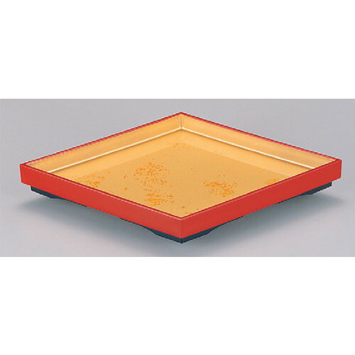 盛器 (大)菱型盛込器色紙金箔渕朱 SH塗 [45.5 x 30.5 x 4珊] ABS脂 (7-666-16) | うつり変わり皿 お皿 和皿 一般受け おすすめ 食器 お勤め用 飲食店 喫茶店 うつわ 器 格好のいい 差し上げ物 差し上げ物 差し上げ物 内祝い 一緒になるお祝い 生まれ落ちる日 差し上げ物 譲りわたす品 その他-食器