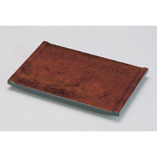 寿司 尺5寸大名型盛込台欅木目 [44.5 x 29.6 x 4cm] ABS樹脂 (7-474-11) | 角 角皿 スクエア 食器 業務用 飲食店 カフェ うつわ 器 おしゃれ かわいい ギフト プレゼント 引き出物 内祝い 結婚祝い 誕生日 贈り物 贈答品 おすすめ