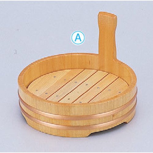 盛器 井戸釣瓶(ｽﾉ子付)6寸 [18φ x 14.8糎] 木製品 (7-719-13) 【食べ物屋 はたご屋 和食器 飲食店 お役目用】