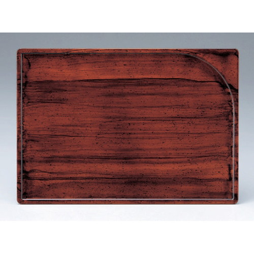 お盆 袖型卓上盆新紫檀塗尺3寸 [39.5 x 28.4 x 1.5cm] ABS樹脂 (7-27-6) | お盆 トレー トレイ おぼん 食器 業務用 配膳 プレゼント ギフト 結婚祝い 引き出物 内祝い 開店祝い 退職祝い せともの 瀬戸物 贈答品 贈り物 人気 通販