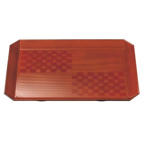 お盆 長方形ﾄﾚｰ漆調春慶塗 [41.3 x 30.2 x 2cm] ABS樹脂 (7-7-4) | お盆 トレー トレイ おぼん 食器 業務用 配膳 プレゼント ギフト 結婚祝い 引き出物 内祝い 開店祝い 退職祝い せともの 瀬戸物 贈答品 贈り物 人気 通販